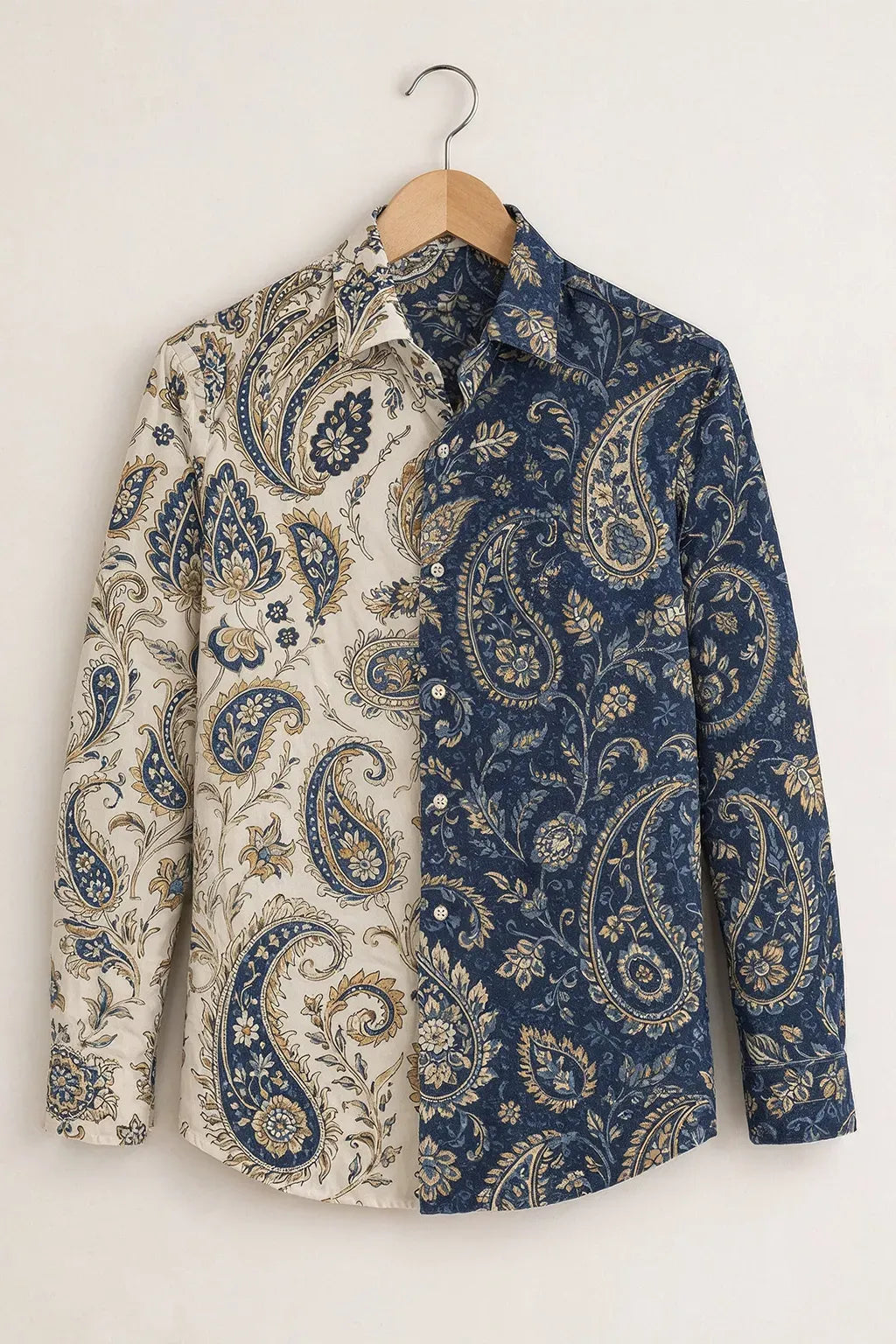 Spretix Men's Premium Reversible Paisley Print Casual Full Sleeve Shirt