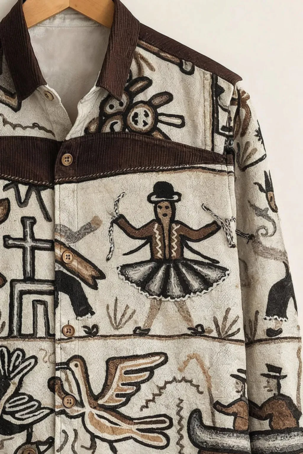 Spretix Men's Premium Tribal Art Print Casual Full Sleeve Shirt