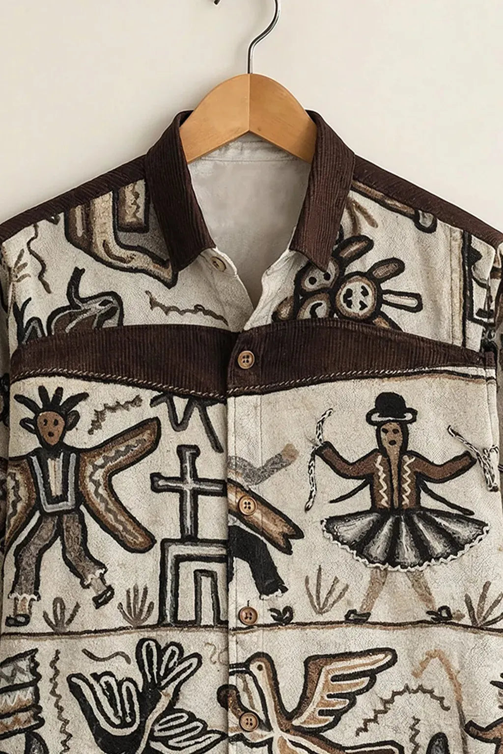 Spretix Men's Premium Tribal Art Print Casual Full Sleeve Shirt