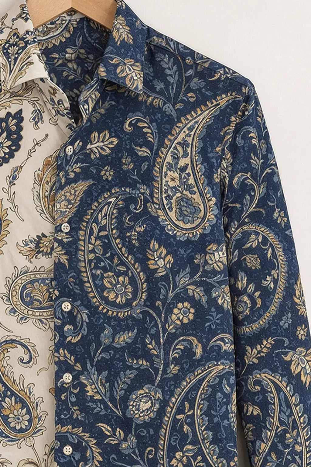 Spretix Men's Premium Reversible Paisley Print Casual Full Sleeve Shirt