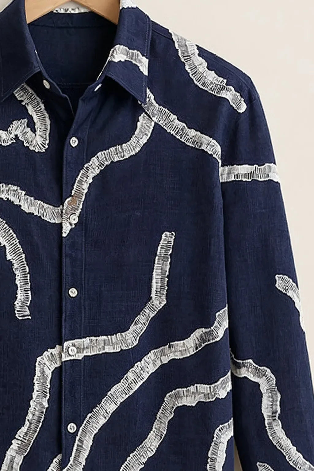Spretix Men's Premium Abstract Embroidered Casual Full Sleeve Shirt